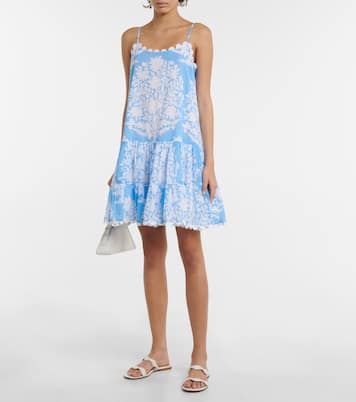 Printed cotton voile minidress | Juliet Dunn