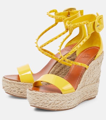 Sandali Choca Zeppa Spikes 120 in vernice | Christian Louboutin