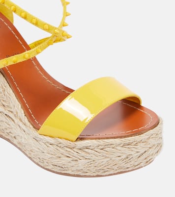 Sandali Choca Zeppa Spikes 120 in vernice | Christian Louboutin