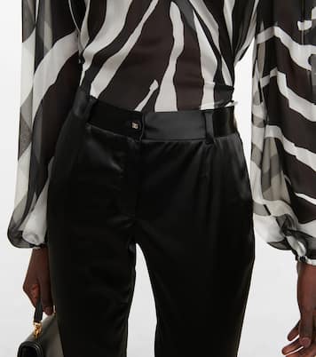 بنطلون من الساتان بخصر عالي | Dolce&Gabbana