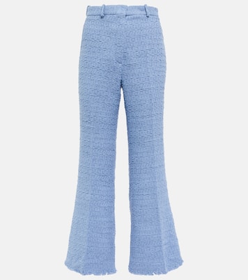 Pantalon évasé à taille haute en tweed | Oscar de la Renta