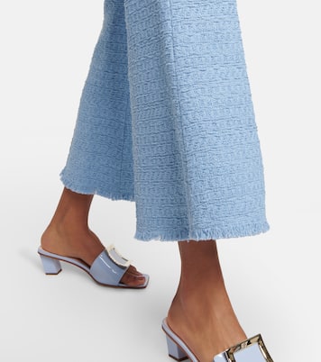 Pantalon évasé à taille haute en tweed | Oscar de la Renta