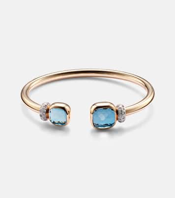 Bracelet Nudo en or rose 18 ct, topaze bleue et diamant | Pomellato