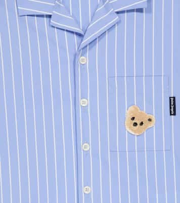 Camisa en mezcla de algodón a rayas | Palm Angels Kids