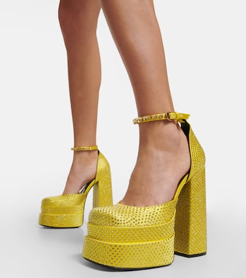 Medusa Aevitas embellished platform pumps | Versace