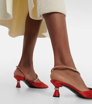 Pumps slingback Saturn in raso | D'Accori