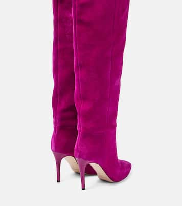 Overknee-Stiefel aus Veloursleder | Paris Texas