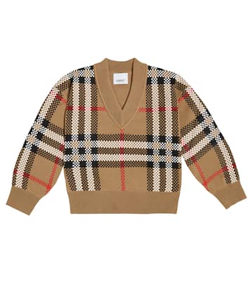 Pull Holly en laine mélangée à carreaux | Burberry Kids