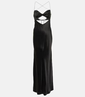 Abito lungo in seta con cut-out | The Sei