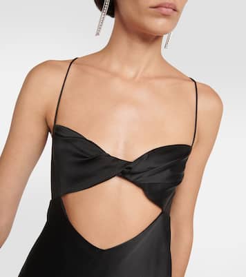 Abito lungo in seta con cut-out | The Sei