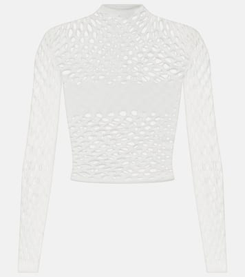 Cropped-Top aus Mesh | Jean Paul Gaultier