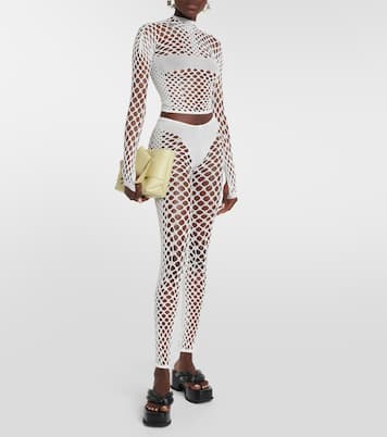Cropped-Top aus Mesh | Jean Paul Gaultier