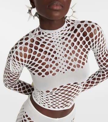 Cropped-Top aus Mesh | Jean Paul Gaultier