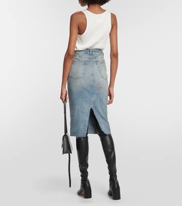 Jupe midi en jean | MM6 Maison Margiela
