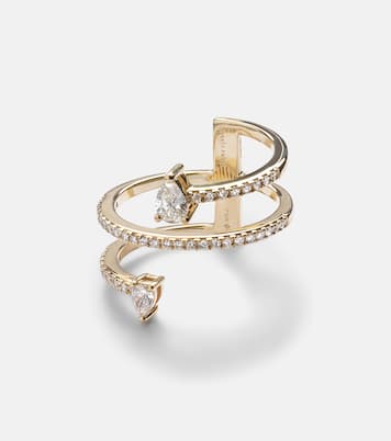 Héra 18kt gold ring with diamonds | Persée