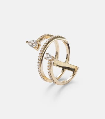 Héra 18kt gold ring with diamonds | Persée