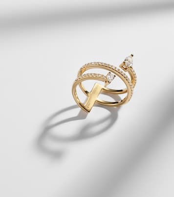Héra 18kt gold ring with diamonds | Persée