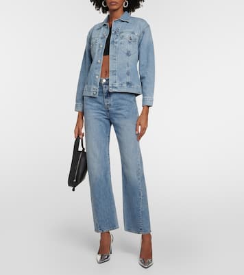 x EmRata Miranda cotton-blend crop top | AG Jeans
