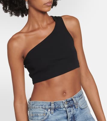 x EmRata Miranda cotton-blend crop top | AG Jeans