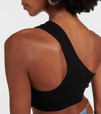 x EmRata Miranda cotton-blend crop top | AG Jeans