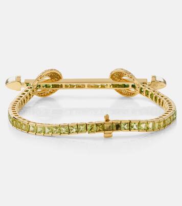 Chakra 18kt gold bracelet with gemstones | Ananya