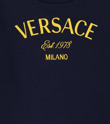Sudadera en jersey de algodón con logo | Versace Kids