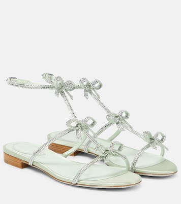 Verzierte Sandalen Caterina aus Satin | Rene Caovilla