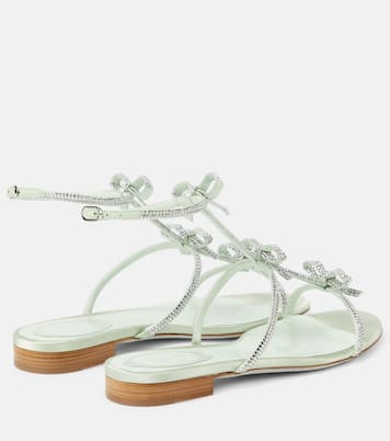 Verzierte Sandalen Caterina aus Satin | Rene Caovilla