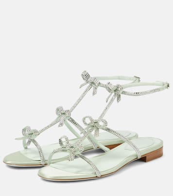 Verzierte Sandalen Caterina aus Satin | Rene Caovilla