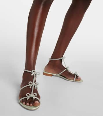 Verzierte Sandalen Caterina aus Satin | Rene Caovilla