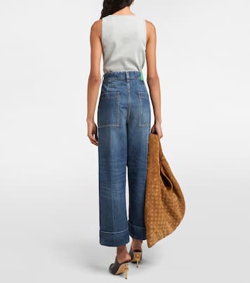 Jeans anchos de tiro alto | Bottega Veneta