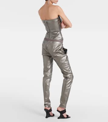 Metallic denim leggings  | Rick Owens