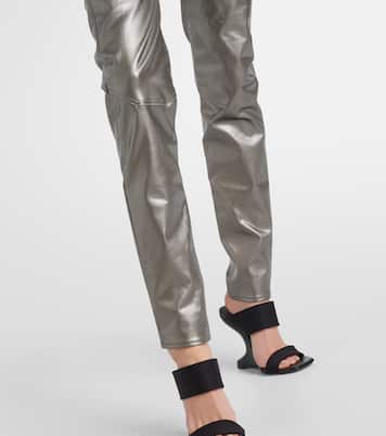 Metallic denim leggings  | Rick Owens