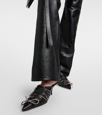 Mules de piel con cordones | Acne Studios