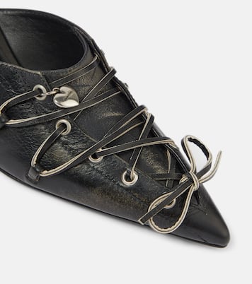 Mules de piel con cordones | Acne Studios