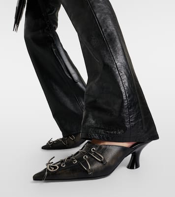 Mules de piel con cordones | Acne Studios