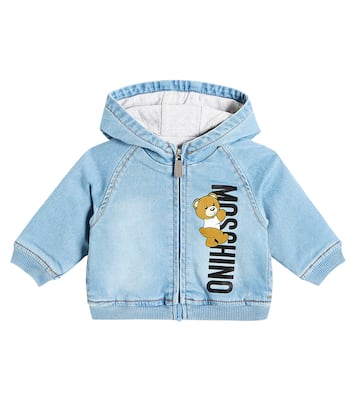 Baby Kapuzenjacke aus Denim | Moschino Kids