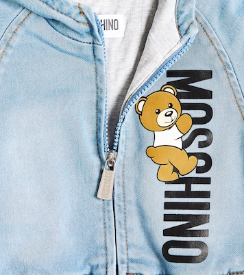Baby Kapuzenjacke aus Denim | Moschino Kids