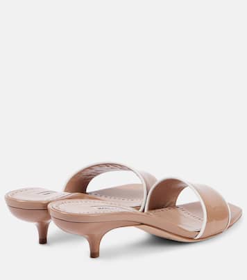 Mules Helamu en cuir verni | Manolo Blahnik