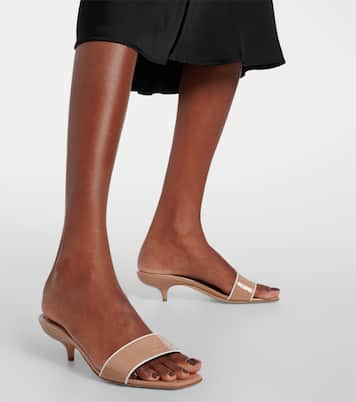 Mules Helamu en cuir verni | Manolo Blahnik