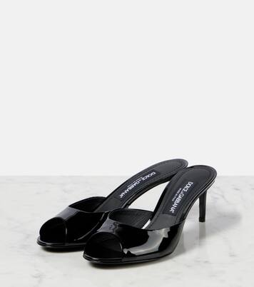 Pantoletten aus Lackleder | Dolce&Gabbana