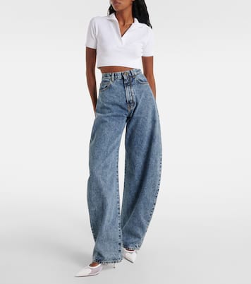Jeans a gamba larga e vita alta | Alaïa