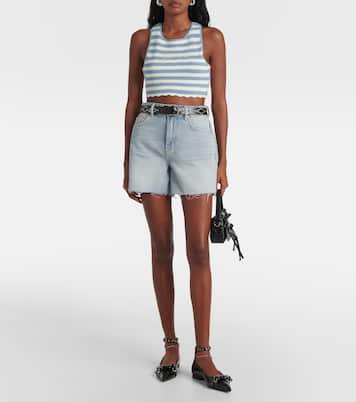 Shorts di jeans a vita alta | Ganni