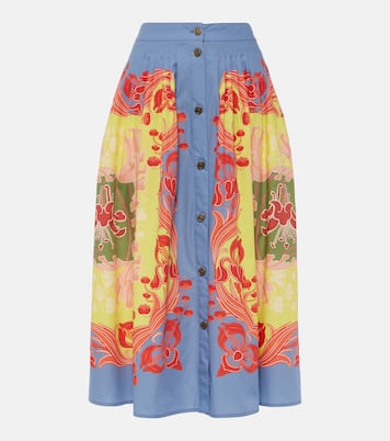 Falda midi de popelín de algodón | Etro