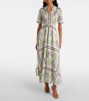 Printed cotton shirt dress | Tory Burch