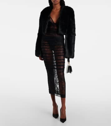 Giacca cropped in shearling | Dolce&Gabbana
