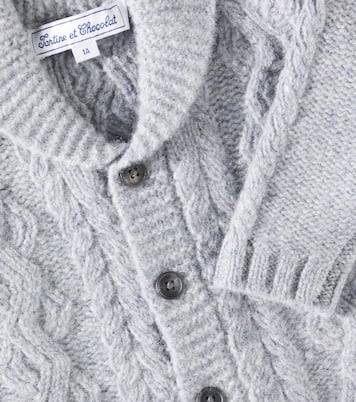Cardigan in lana a trecce | Tartine et Chocolat