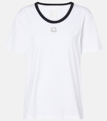 Camiseta de algodón con cristales y 4G | Givenchy