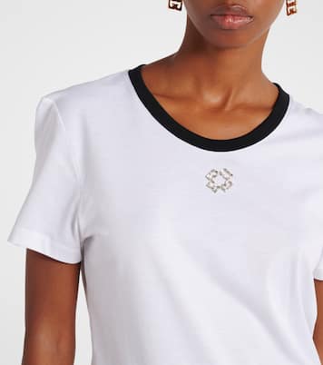 Camiseta de algodón con cristales y 4G | Givenchy