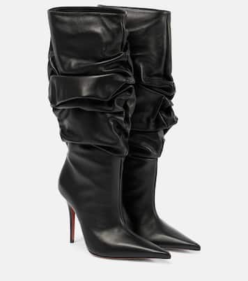 Overknee-Stiefel Anok 105 aus Leder | Amina Muaddi